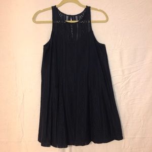 Navy Lace Shift Dress